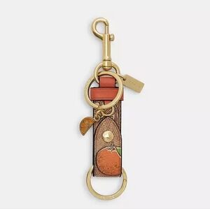 *NWT* COACH Orange Trigger Snap Bag Charm